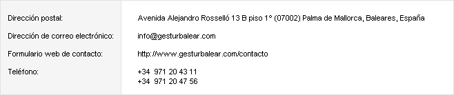 Información de contacto